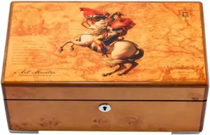 : 25 * 14 * 10.2cm) Watch Box 4 Grids hopeless heartbreak butter Solid Wood Watch Box Case Professional Holder Organizer for Clock Watches Jewelry Watch Case Display Watch Accessories (Color : B, Size 