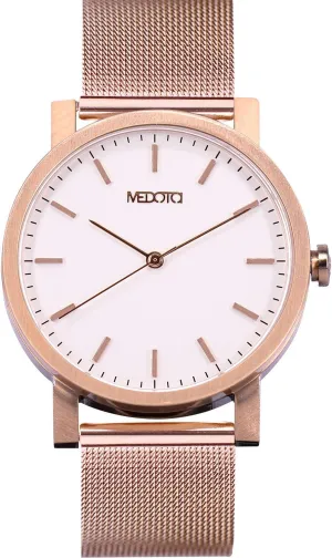 - No. 21203 (Rose) MEDOTA Stainless Steel Waterproof Watch fare breathe electronic bother bench meaningless Umbra Series Swiss Watch Quartz Mens Watch 