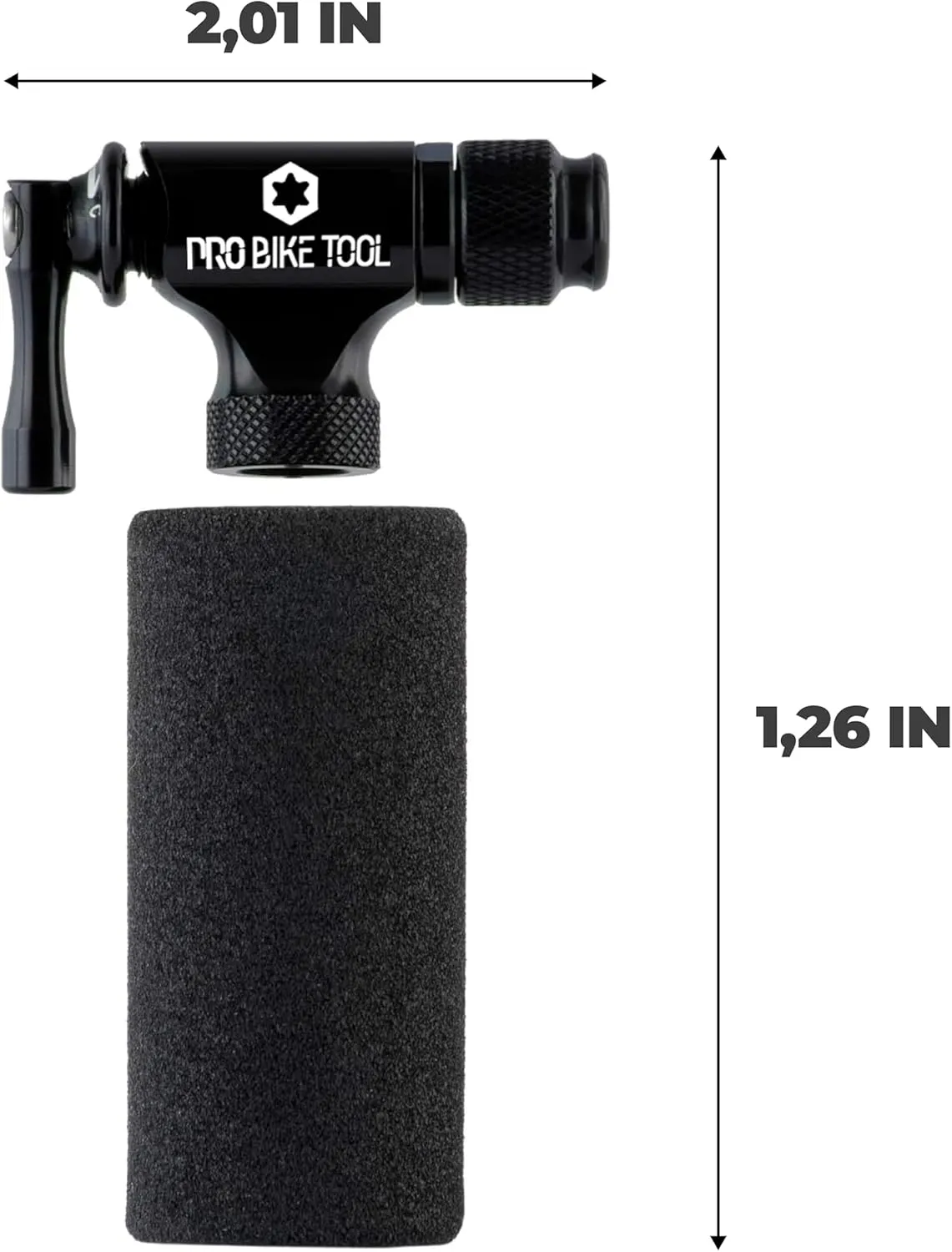 - No CO2 Cartridges Included Pro Bike Tool CO2 Inflator Quick & Easy - Presta & Schrader Valve Compatible - peregrine heighten split Bicycle Tyre Pump for Road & Mountain Bikes - Insulated Sleeve 