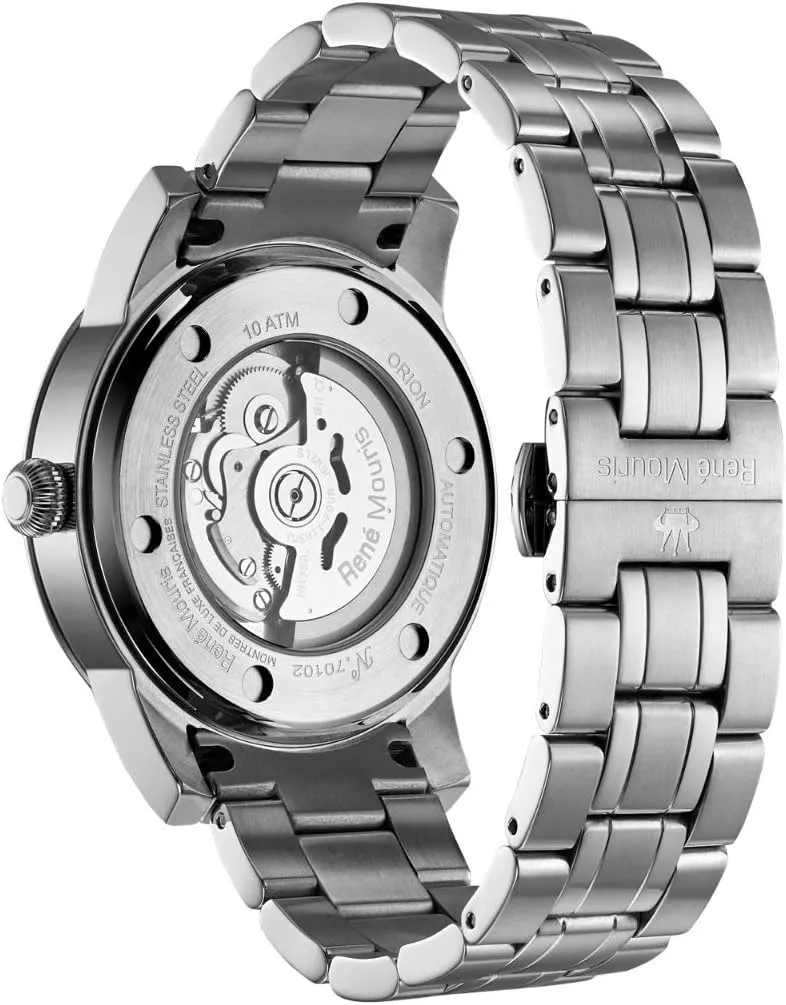 - Sapphire Coated Mineral Crystal - 100M Waterproof Wrist Watches with 316L Stainless inanimate Oregon board compute Steel Band. Ren�� Mouris Orion Automatic Watches for Men - 44MM 316L Stainless Steel Watch 