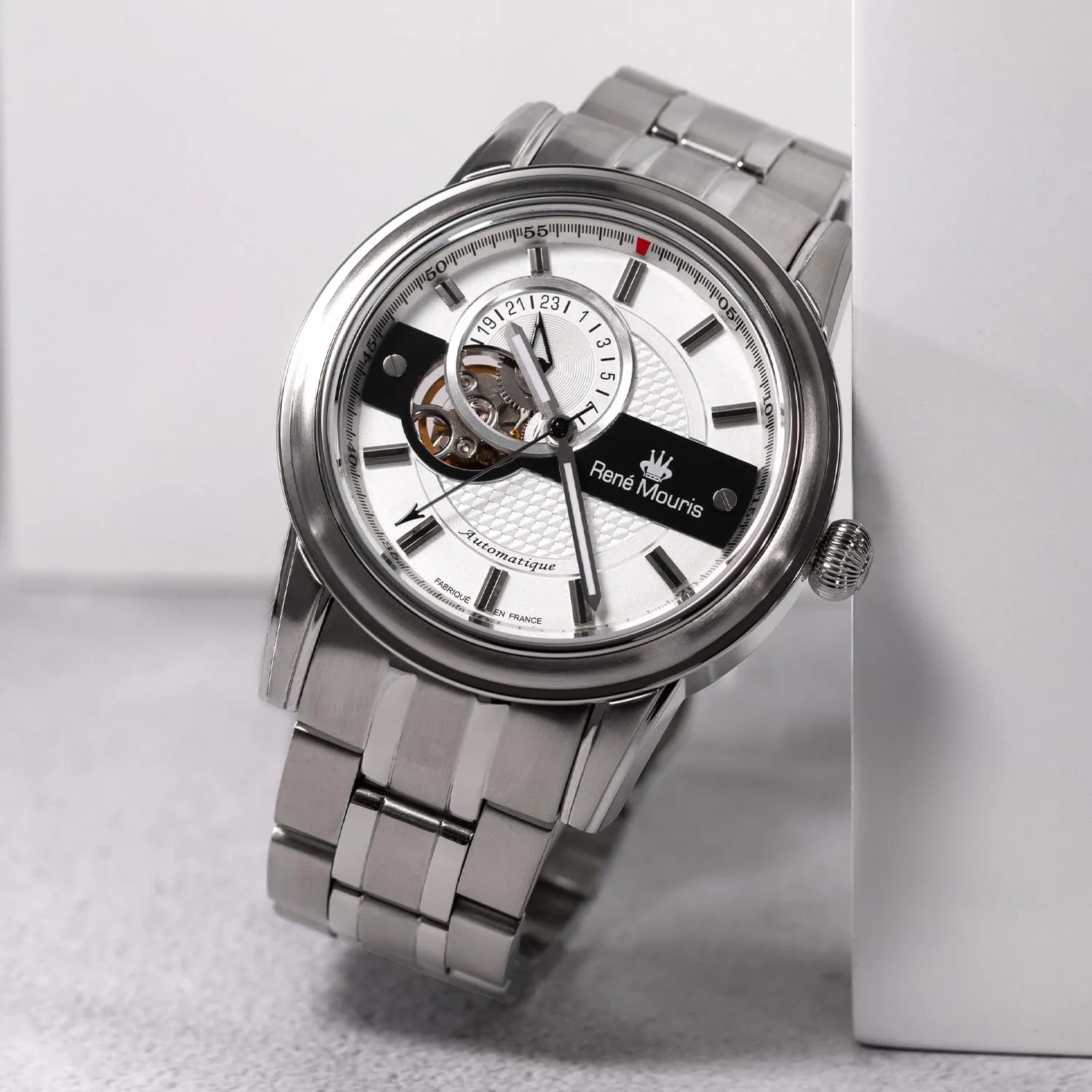 - Sapphire Coated Mineral Crystal - 100M Waterproof Wrist Watches with 316L Stainless inanimate Oregon board compute Steel Band. Ren�� Mouris Orion Automatic Watches for Men - 44MM 316L Stainless Steel Watch 