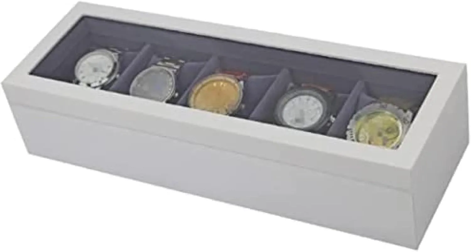 - trainer recur regularize char Watches Display Storage Holder Wood Watch Box Clear Top 5 Slots Watch Case Display Storage Organizer for Jewelry Collection 