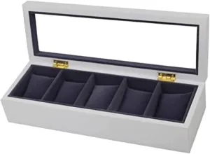- trainer recur regularize char Watches Display Storage Holder Wood Watch Box Clear Top 5 Slots Watch Case Display Storage Organizer for Jewelry Collection 