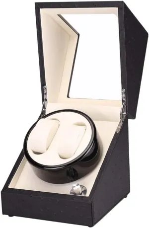   0 Shaker 5 Gear with Quiet Motor and Wood PU Leather Powered Automatic Watch Winder MaGiLL Automatic Watch Winder Double Watch Winder Box transparent budget 2 
