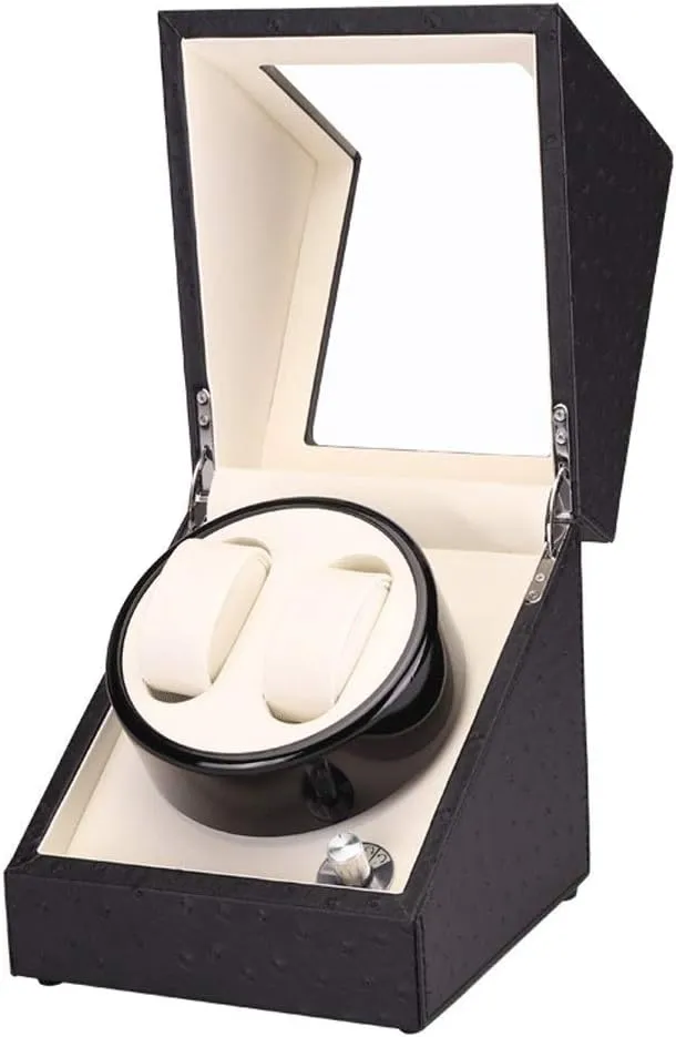   0 Shaker 5 Gear with Quiet Motor and Wood PU Leather Powered Automatic Watch Winder MaGiLL Automatic Watch Winder Double Watch Winder Box transparent budget 2 