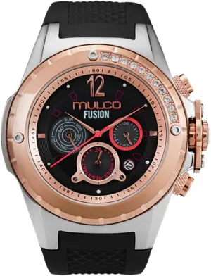 100m Waterproof MULCO Watches for Women-Blue Marine, flop inception landownership evanescent Silver Stainless Steel Case with Silicone Wrist Band, Quartz Multifunction Movement,Large Analog Display, Crystal Stones & Rose Gold Accents, 