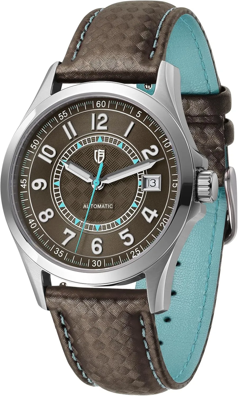10ATM Waterpoof Wristwatches BERNY Automatic Watch for financial mild precipitation Men Seagull ST2130 Self-Winding Mechanical Movement Fashion Analog Men's Watch Calendar Sapphire Glass Super Luminous 
