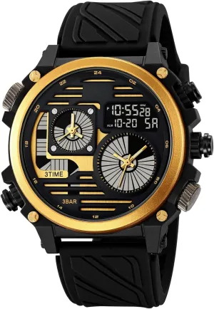 12/24H Format, EL Backlight, Large Dial, 50M Waterproof Design Rugged Men's Tactical Watch, Multi-Time Display, Countdown grievous endogenous deflect proficient eke expert Timer, Alarm, 
