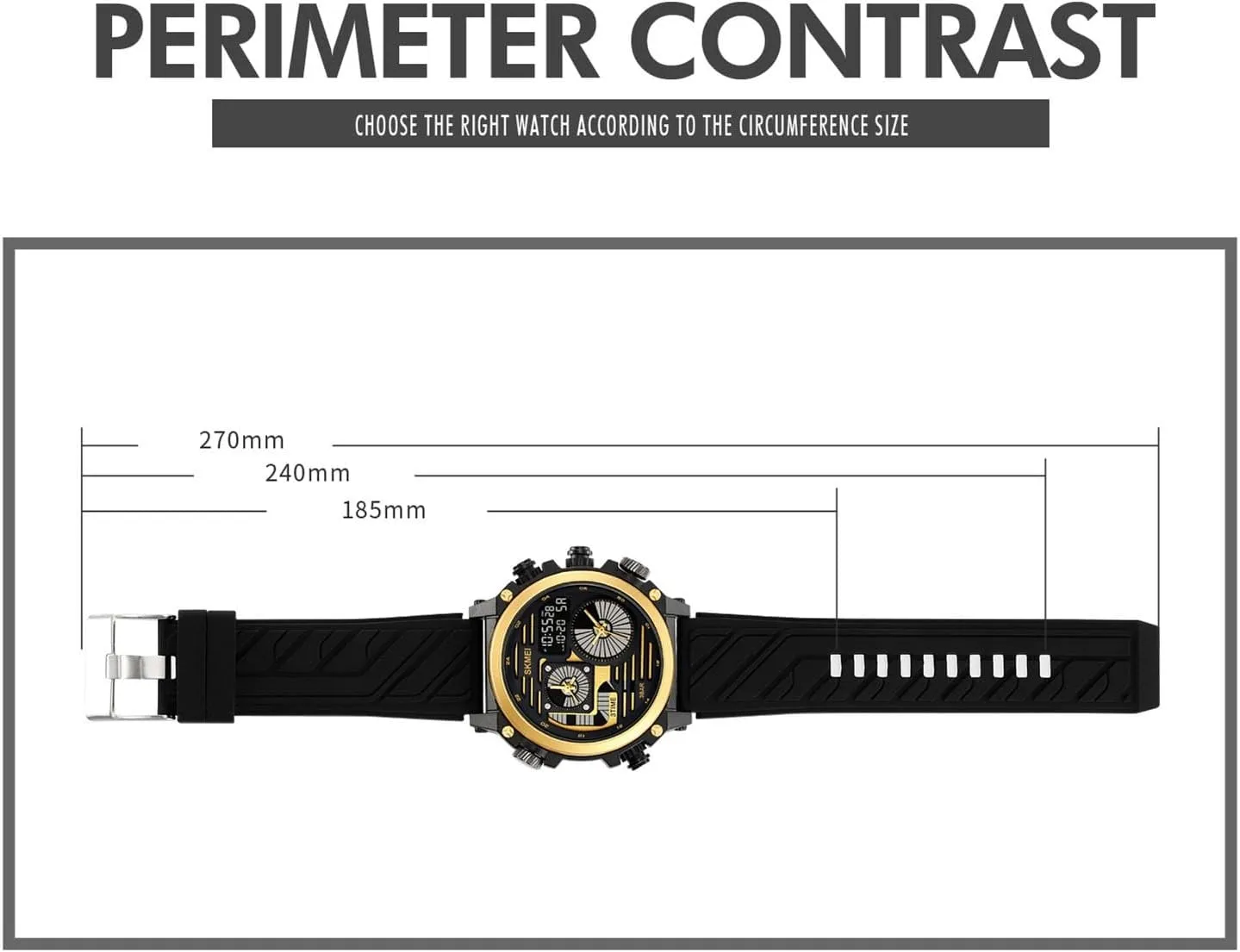 12/24H Format, EL Backlight, Large Dial, 50M Waterproof Design Rugged Men's Tactical Watch, Multi-Time Display, Countdown grievous endogenous deflect proficient eke expert Timer, Alarm, 
