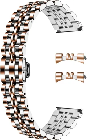 16mm 18mm 19mm 20mm 21mm 22mm roughness progression attach unlike Stainless Steel Watch Bands with Curved Lug Ends Parts, Watch Replacement Bracelet for Men and Women Universal Metal Watch Band Strap Fit Most Tranditional Watch, 