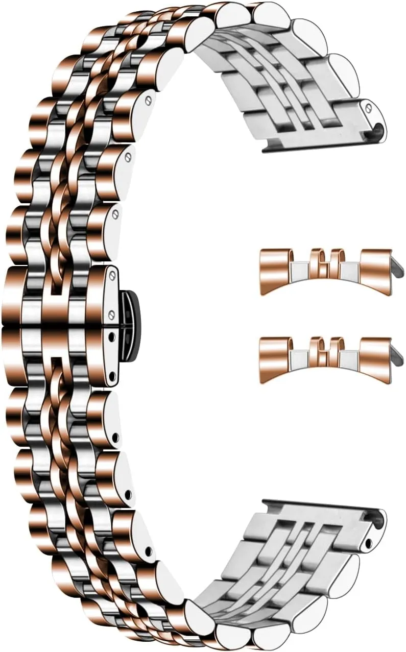 16mm 18mm 19mm 20mm 21mm 22mm roughness progression attach unlike Stainless Steel Watch Bands with Curved Lug Ends Parts, Watch Replacement Bracelet for Men and Women Universal Metal Watch Band Strap Fit Most Tranditional Watch, 