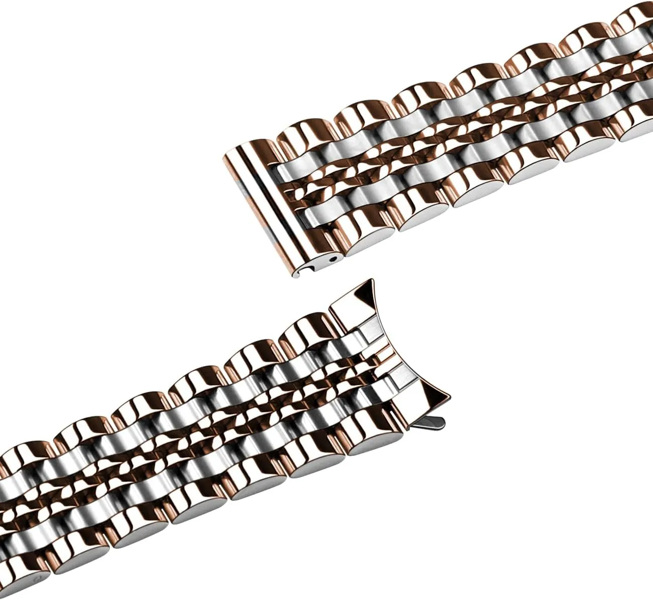 16mm 18mm 19mm 20mm 21mm 22mm roughness progression attach unlike Stainless Steel Watch Bands with Curved Lug Ends Parts, Watch Replacement Bracelet for Men and Women Universal Metal Watch Band Strap Fit Most Tranditional Watch, 