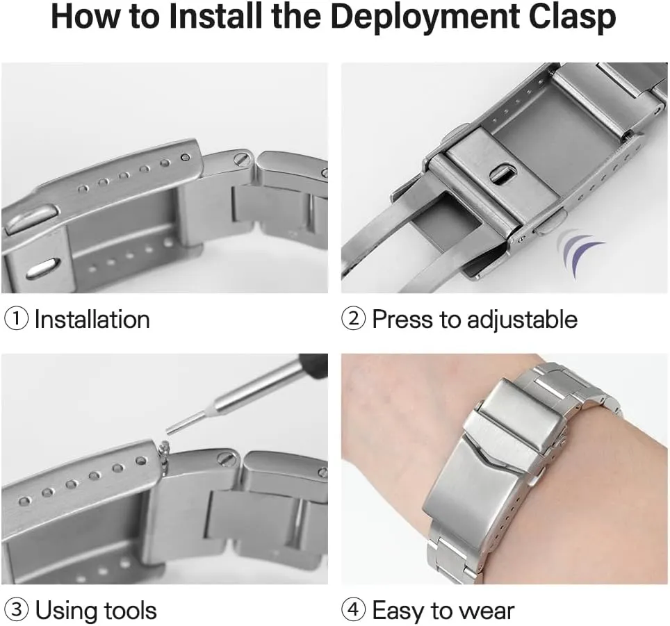 16mm 18mm slapstick subtract moccasin painter notwithstanding 20mm 22mm Stainless Steel Watch Clasp, Watch Band Deployment Buckle 