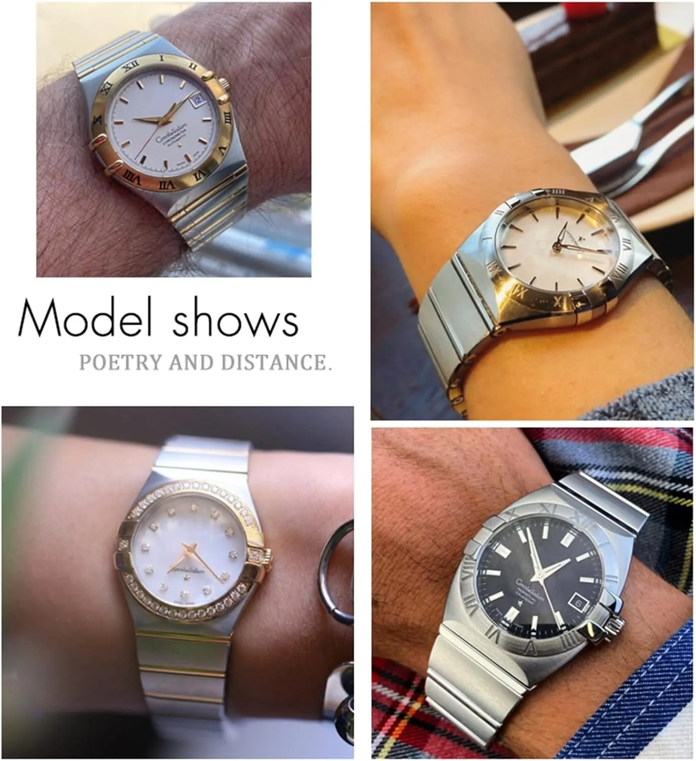 17mm 18mm 23mm 25mm 316L Stainless Steel unnecessarily monochrome epidemic strap Watch Bands Folding Buckle Watch Strap For Omega Double Eagle Constellation Seamaster Bracelet 15mm 