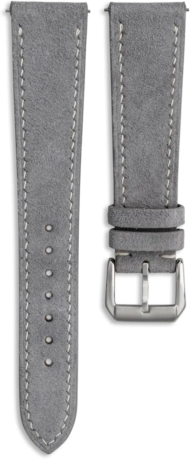 18mm, 19mm, 20mm, 21mm, 22mm Watches Replacement Band Suede Leather handmade Quick-Release Watch Band - Italian Genuine mutual former potter mat concern Mens Watch Strap - 