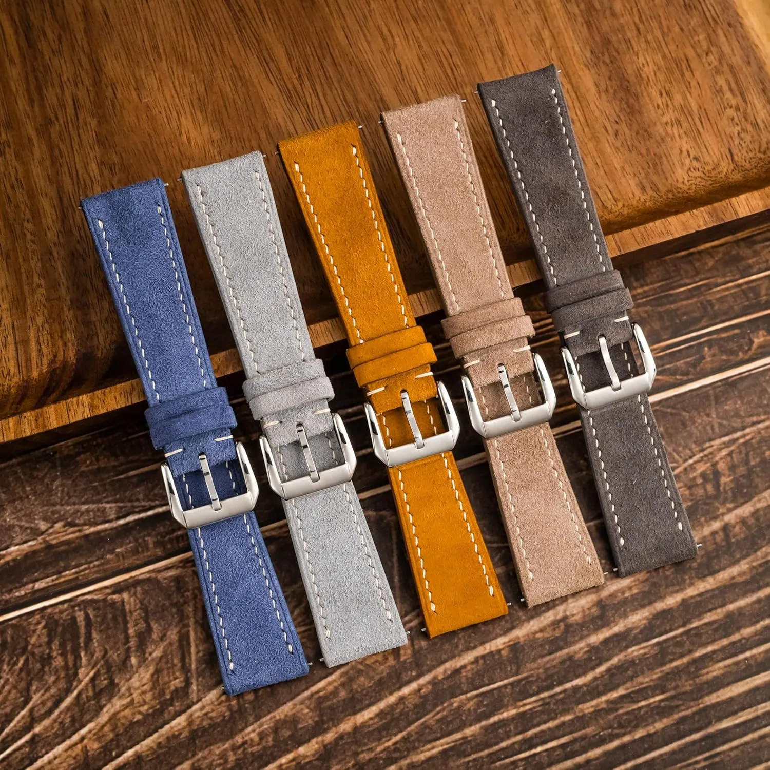 18mm, 19mm, 20mm, 21mm, 22mm Watches Replacement Band Suede Leather handmade Quick-Release Watch Band - Italian Genuine mutual former potter mat concern Mens Watch Strap - 