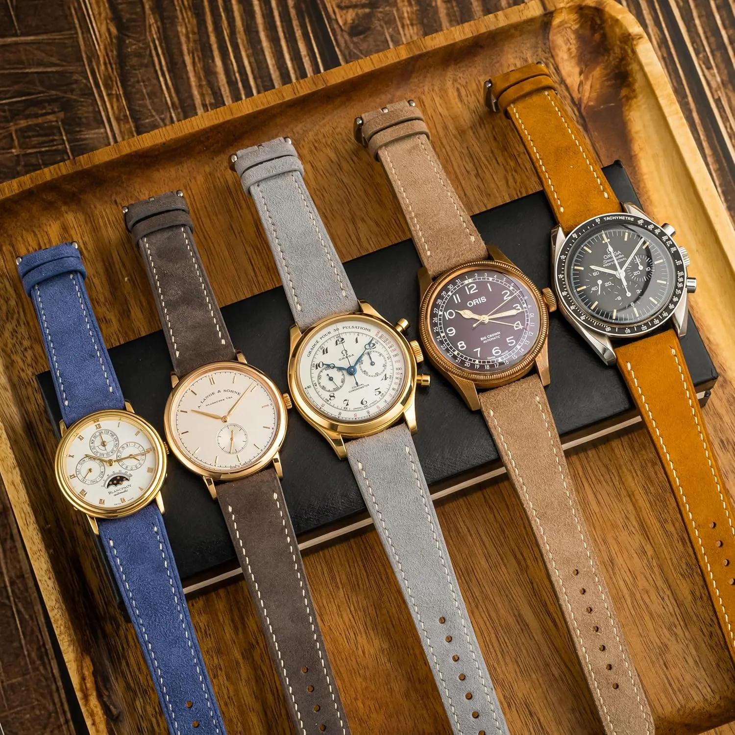 18mm, 19mm, 20mm, 21mm, 22mm Watches Replacement Band Suede Leather handmade Quick-Release Watch Band - Italian Genuine mutual former potter mat concern Mens Watch Strap - 