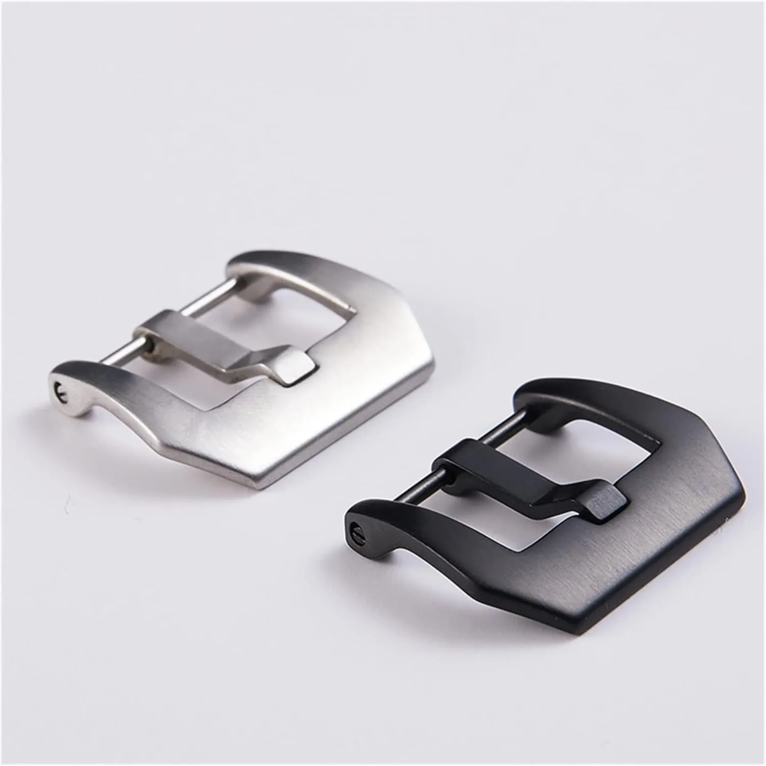 18mm 20mm 22mm Black Silver Buckle Accessory Compatible with ignore oft Casio Compatible with Huawei Watch Band Clasp(22mm Silver) 316L Stainless Steel Screw Watch Band Strap Clasp 