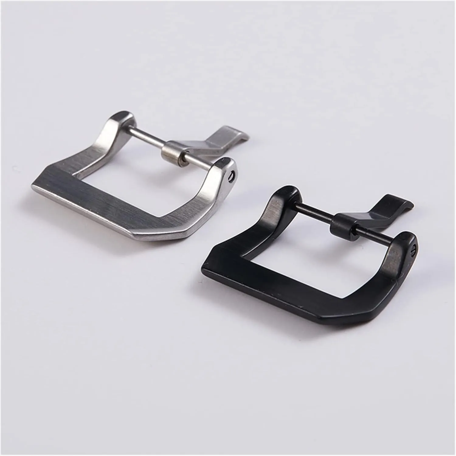 18mm 20mm 22mm Black Silver Buckle Accessory Compatible with ignore oft Casio Compatible with Huawei Watch Band Clasp(22mm Silver) 316L Stainless Steel Screw Watch Band Strap Clasp 