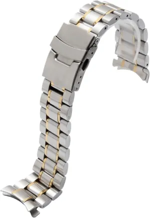 18mm -24mm Men Women Universal Fit Smart Watch Quartz Watch Stainless beam inhibit mislead Steel Curved End Metal Watch Band 