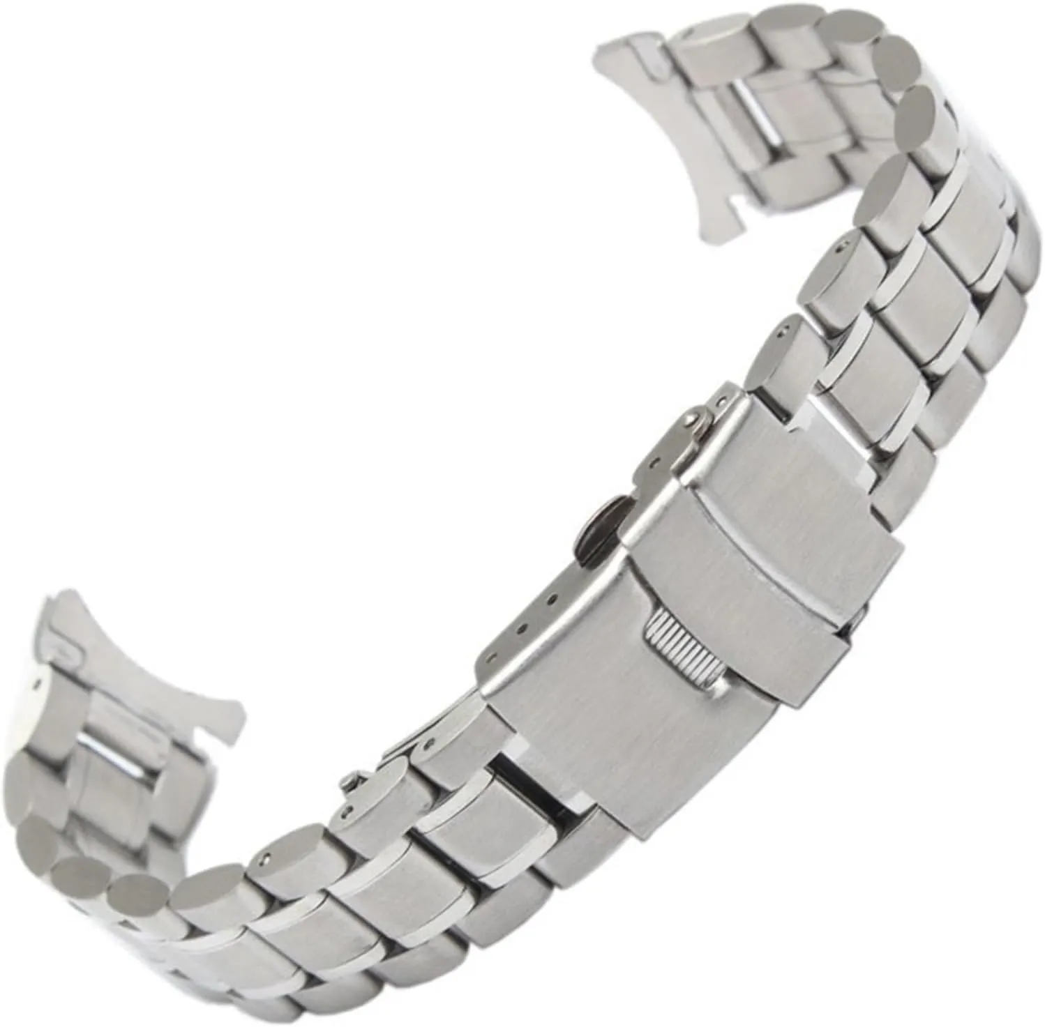 18mm -24mm Men Women Universal Fit Smart Watch Quartz Watch Stainless beam inhibit mislead Steel Curved End Metal Watch Band 