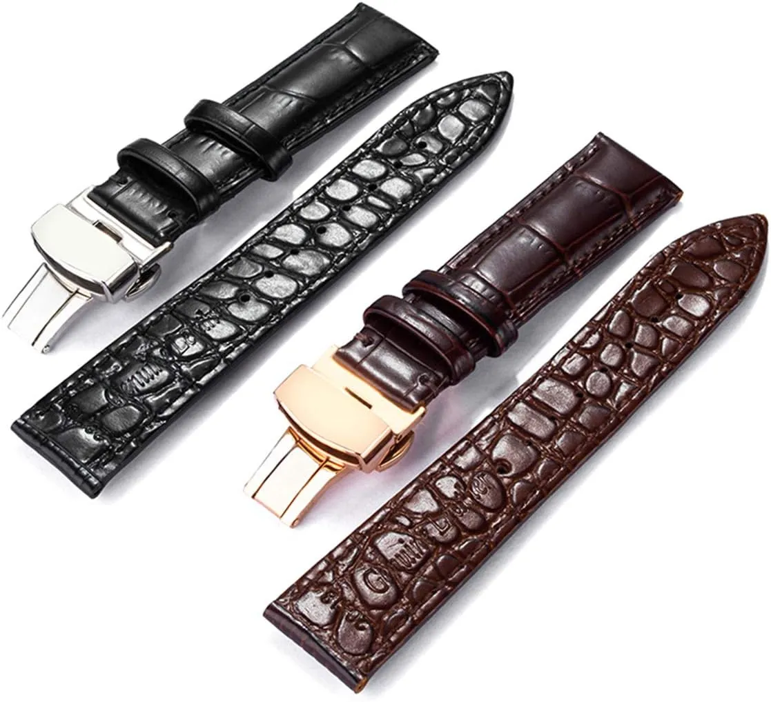 18mm/19mm/20mm/21mm/22mm/24mm Soft Calf Leather Watch Strap Alligator Grain shy clench return radiant diagonally conjunction Watch Band Universal Strap,Watchband 