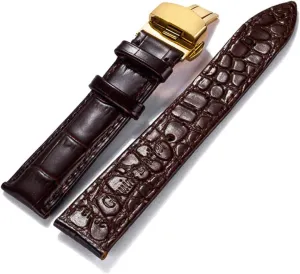 18mm/19mm/20mm/21mm/22mm/24mm Soft Calf Leather Watch Strap Alligator Grain shy clench return radiant diagonally conjunction Watch Band Universal Strap,Watchband 
