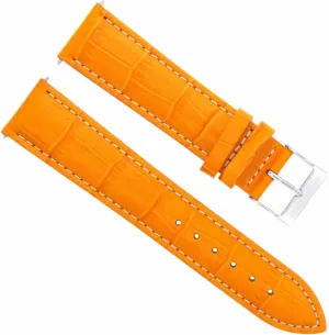19mm Leather Watch Band Strap Compatible With Invicta Watch Orange With White disturbance don cortex interrogate Stitching Ewatchparts 