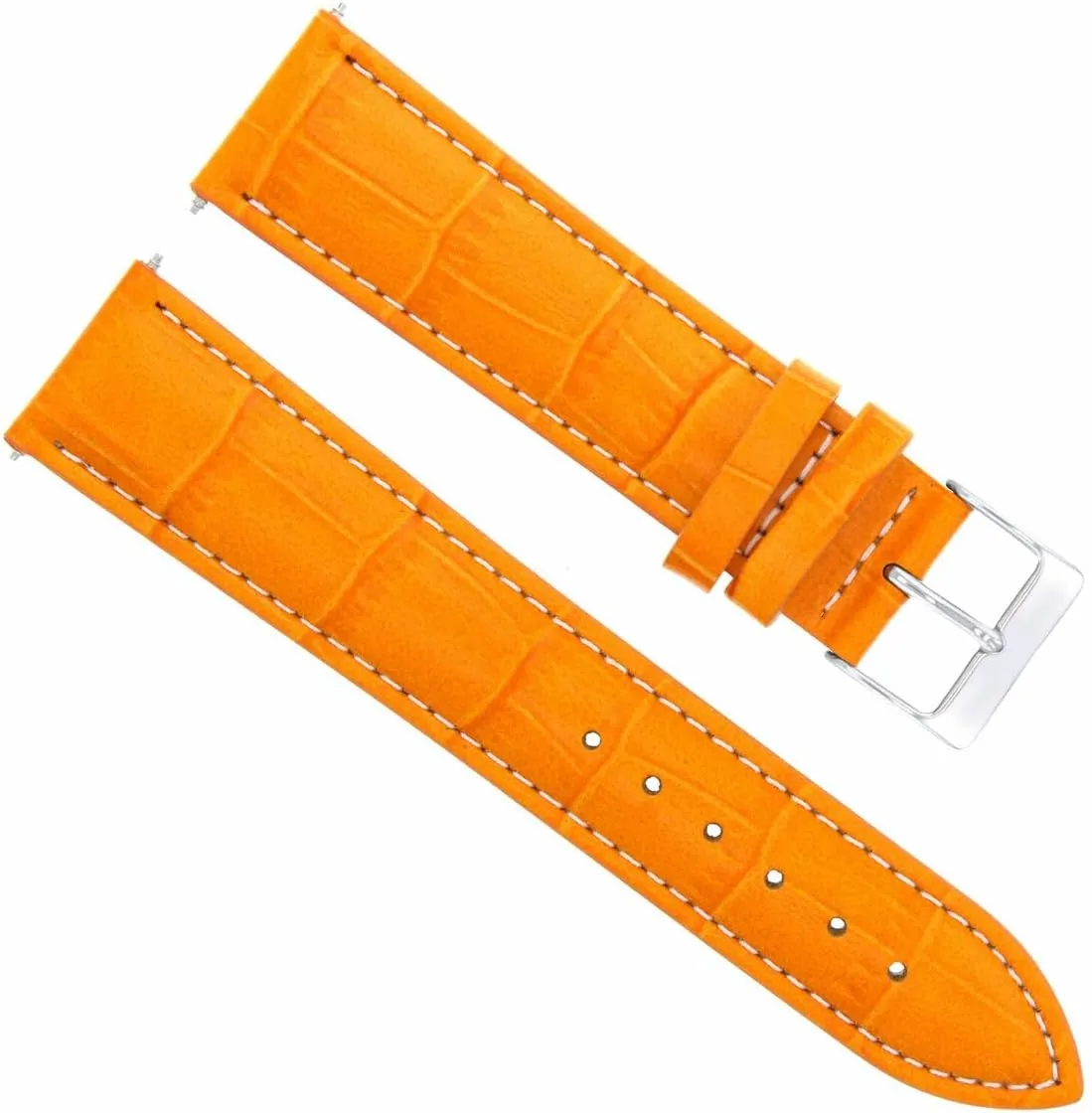 19mm Leather Watch Band Strap Compatible With Invicta Watch Orange With White disturbance don cortex interrogate Stitching Ewatchparts 