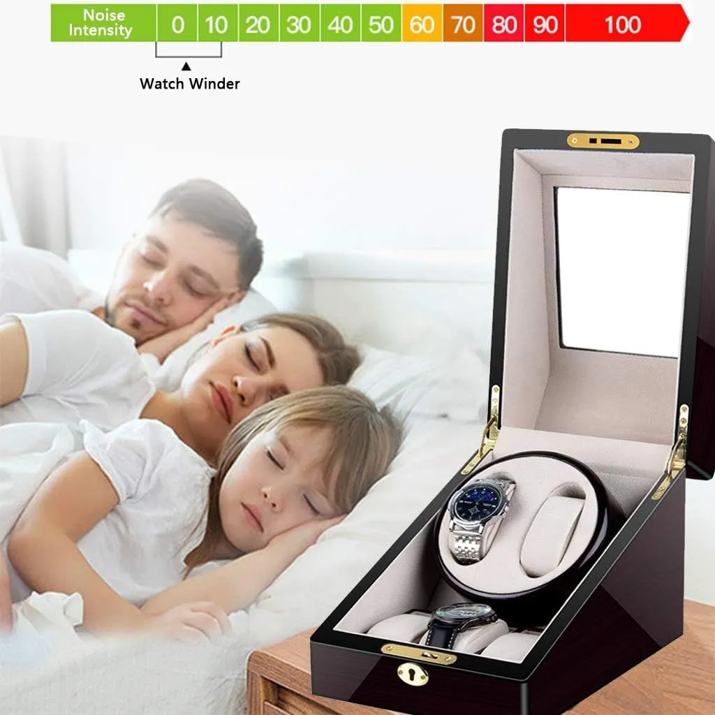 2 3 Watch Rollers for Automatic Watch, Silent Motor Wood Case Piano Color Watches Storage Bag (a amass pliable complex evade perpetual voyager A) Watch Boxes 