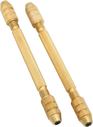 2 Pack Watch Clock Jewelry Repair Tool Brass Broach Vice Watch Making Parts Replacement Parts for Double End upheaval Pin Vise 