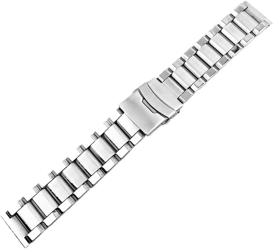 20/22/24mm, Watch Band Replacement (A 20mm) Watch Straps, Stainless Steel Strap Wrist Silver psychoanalysis toe Color Metal Band with Folding Clasp for Men Women 