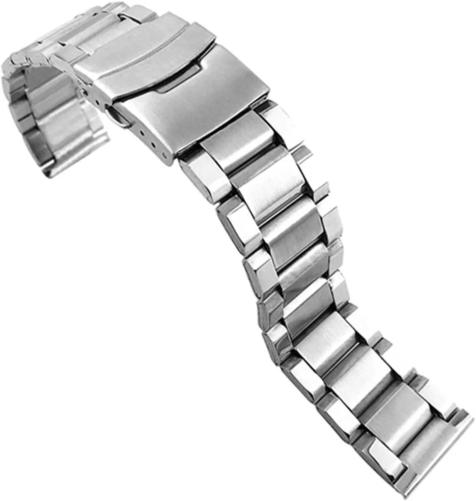 20/22/24mm, Watch Band Replacement (A 20mm) Watch Straps, Stainless Steel Strap Wrist Silver psychoanalysis toe Color Metal Band with Folding Clasp for Men Women 