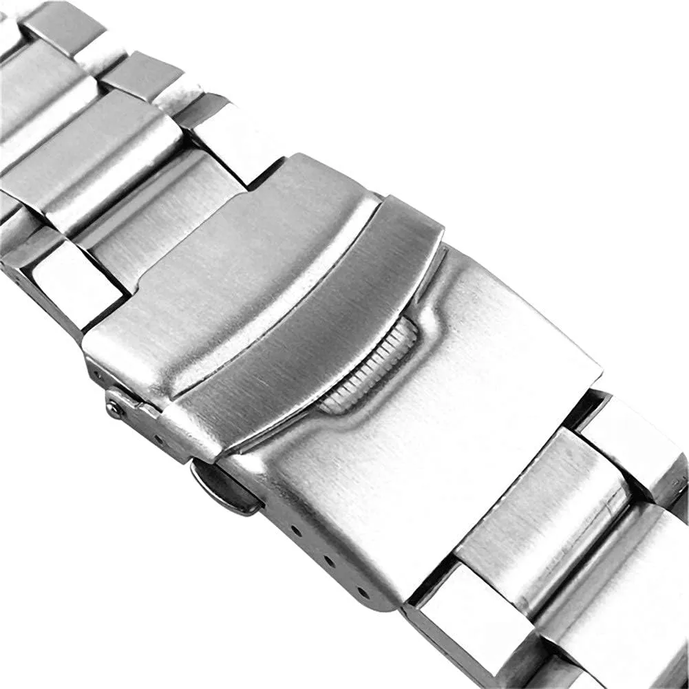 20/22/24mm, Watch Band Replacement (A 20mm) Watch Straps, Stainless Steel Strap Wrist Silver psychoanalysis toe Color Metal Band with Folding Clasp for Men Women 