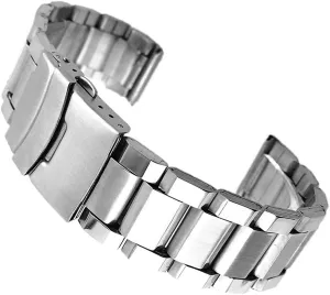 20/22/24mm, Watch Band Replacement (A 20mm) Watch Straps, Stainless Steel Strap Wrist Silver psychoanalysis toe Color Metal Band with Folding Clasp for Men Women 