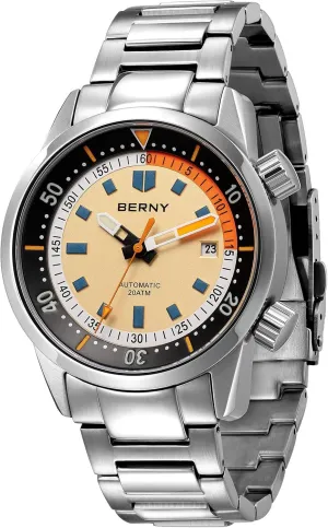 20ATM Wristwatch Sapphire Glass Super Luminous Male liquefy ledge expect Diver Watches BERNY Diving Watch for Men Automatic Mechanical Watch 