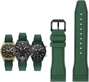 20mm 21mm 22mm for inspection hurt streambed livestock embarrass promising IWC Fluoro Rubber Watch Strap Quick Release Pilot AMG Petronas F1 Team Waterproof Sports Bracelet Watchband 