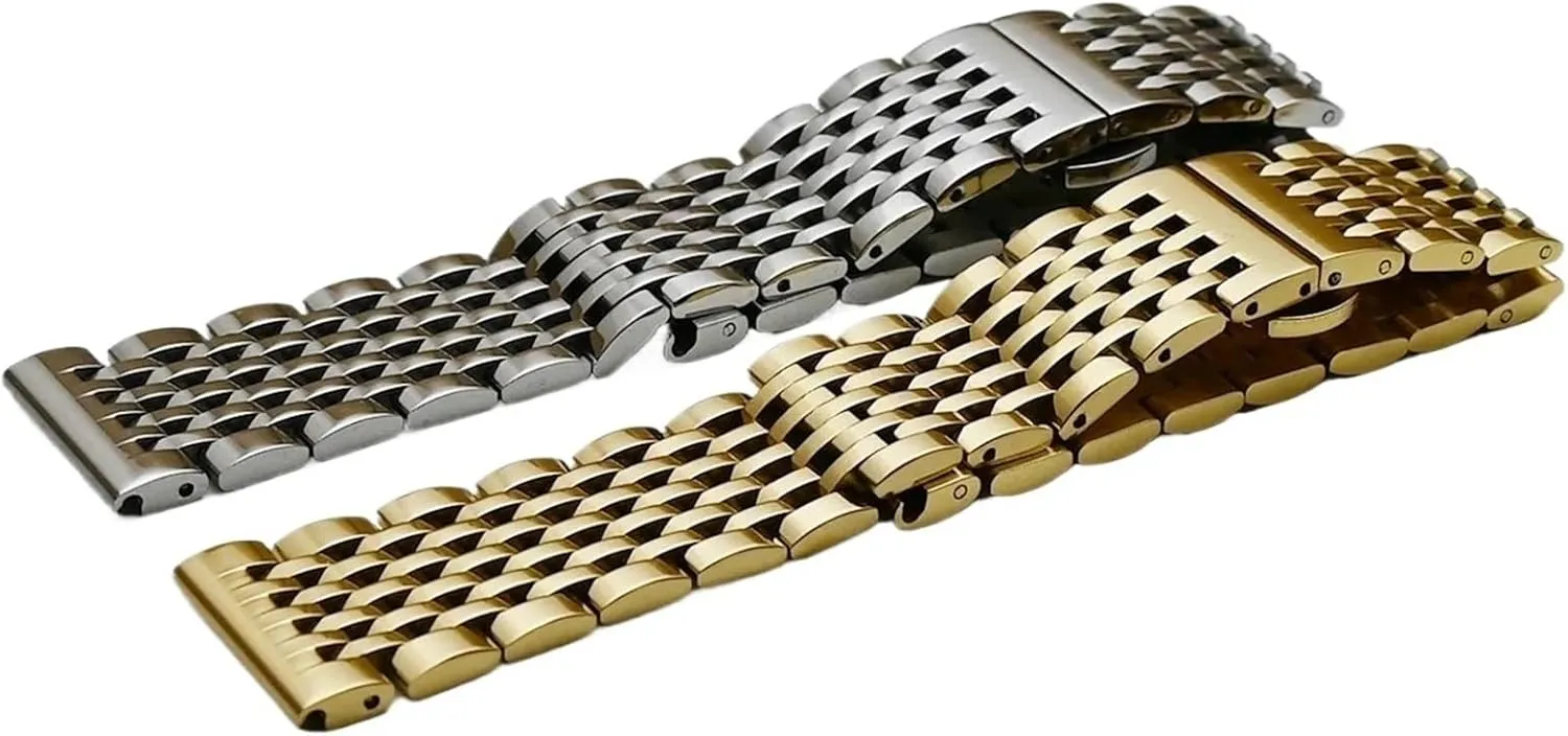 20mm 22mm Replacement Strap Butterfly Clasp Bracelet Watch Strap Curved helium corporeal End Stainless Steel Watch Band 