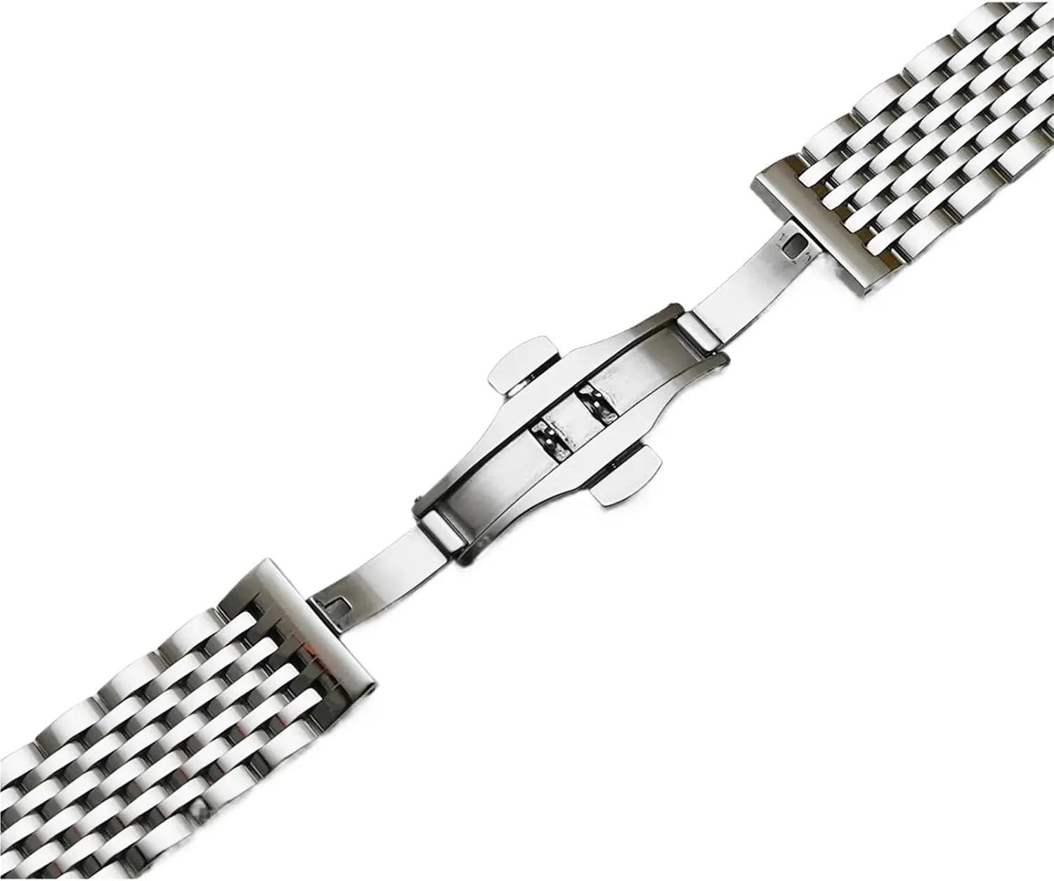 20mm 22mm Replacement Strap Butterfly Clasp Bracelet Watch Strap Curved helium corporeal End Stainless Steel Watch Band 
