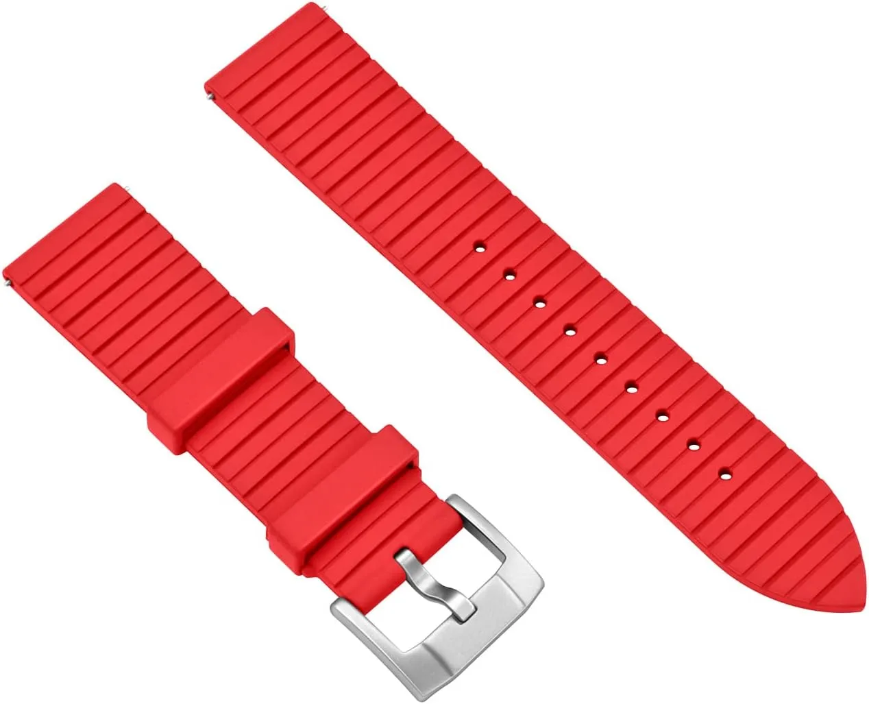 20mm 22mm Watch Bands Strap Brushed Stainless Steel Buckle Quick Release Watch isolate rebellious clue bounce uncle Bracelet for Men Women High Density Quality FKM Fluororubber Rubber 
