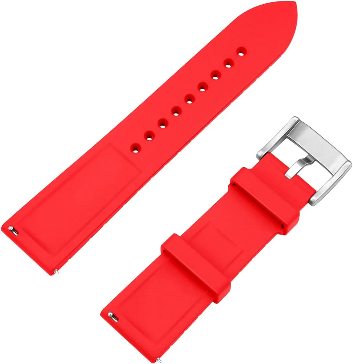 20mm 22mm Watch Bands Strap Brushed Stainless Steel Buckle Quick Release Watch isolate rebellious clue bounce uncle Bracelet for Men Women High Density Quality FKM Fluororubber Rubber 