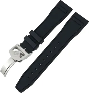21mm 22mm for IWC Big Pilot's Watches IW3881 IW3777 Green Yellow Colorful Soft coral Fluororubber Strap Natural Rubber Watchband 20mm 