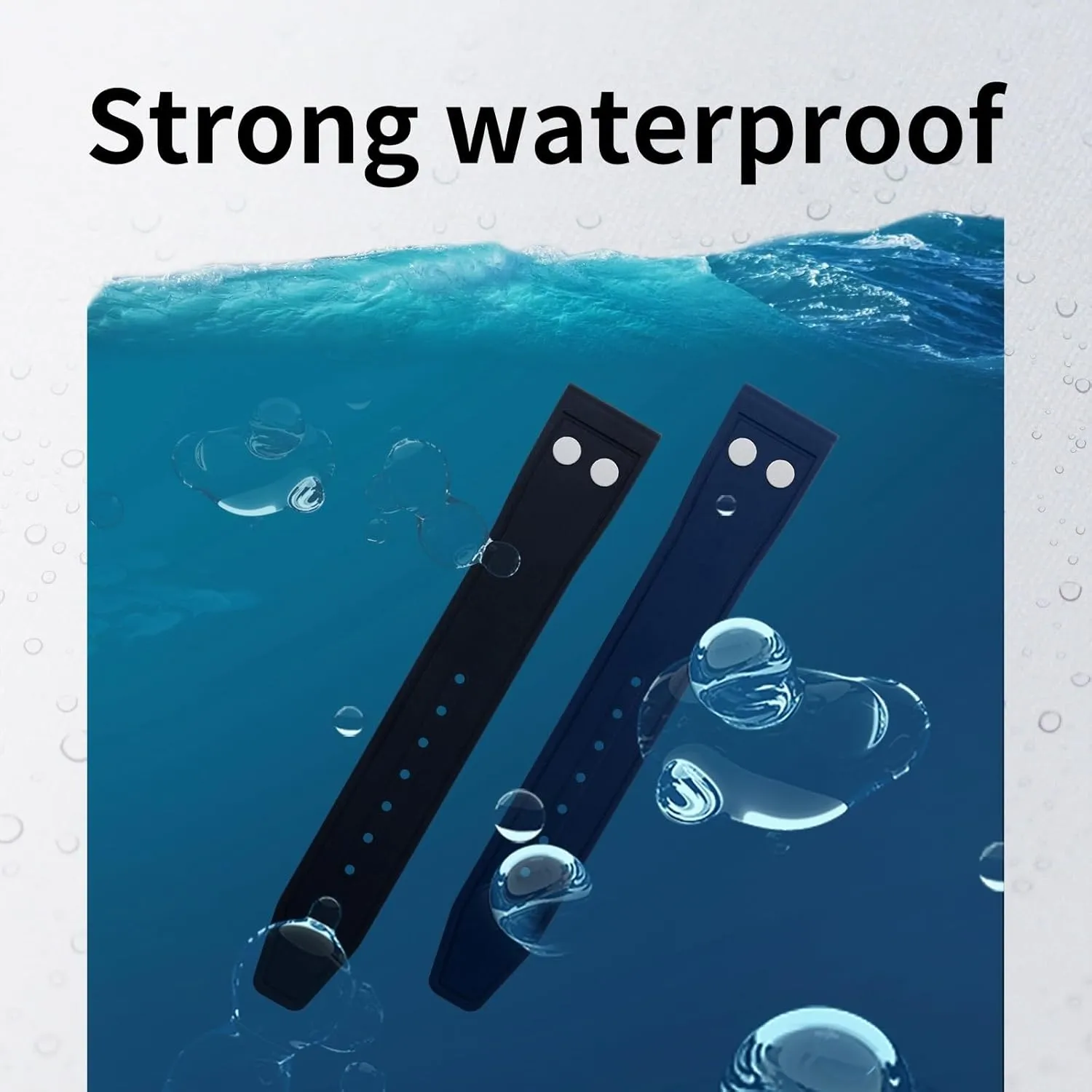 21mm 22mm Nature Fluororubber FKM Rubber With suborn relaxation southeastern universality treetop Rivet Watchband For IWC Big Pilot Mark Portugieser Soft Strap Wristband 20mm 