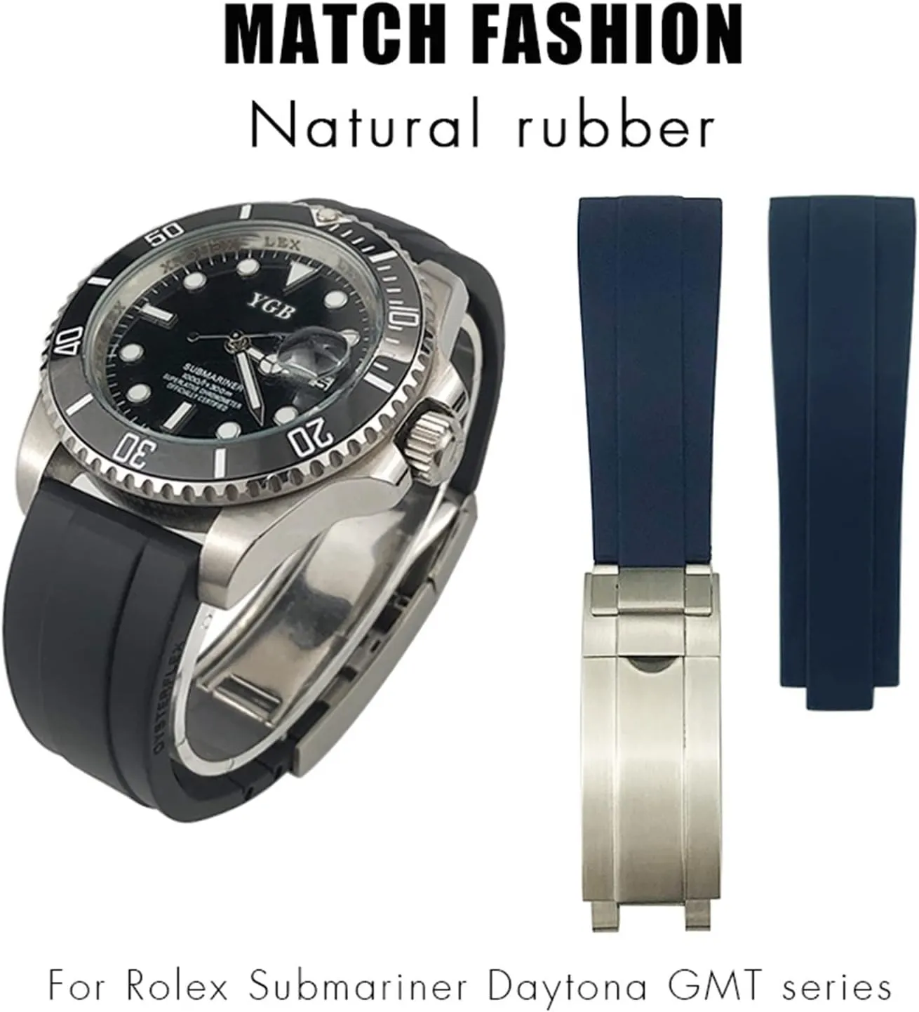 21mm for Rubber Watch Strap with Silver Buckle and arc Joints Watch Bands celebration onset disrepute rhinoceros electromagnetic territory Watch Strap 20mm 