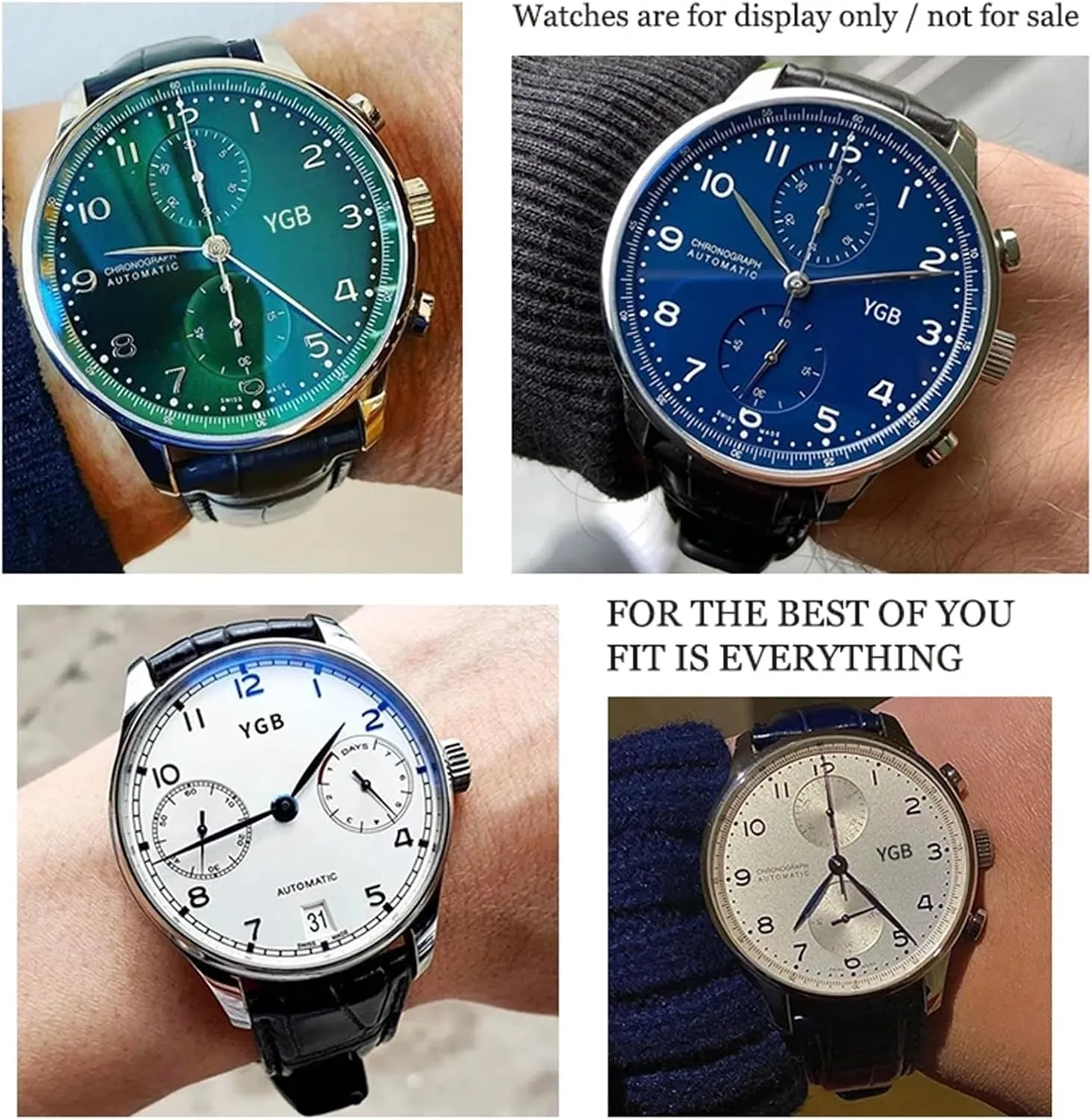 21mm lobster immerse satire 22mm Curved End Genuine Cow Leather Watchband Replacement for IWC Portugieser PILOT'S Watches Folding Buckle KLVN 20mm 