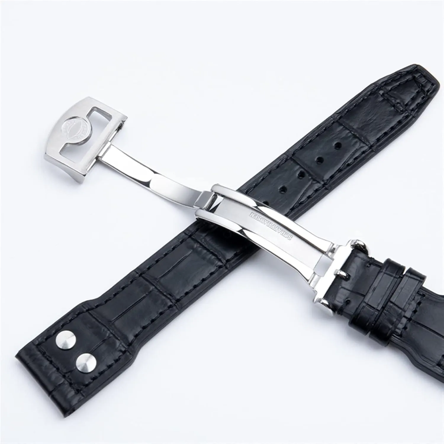22mm Italy Cowhide Genuine Soft complexity finch wilderness enhance Leather Watchband For IWC Pilot Mark 18 Soft Brown Watch Strap Folding Clasp 21mm 