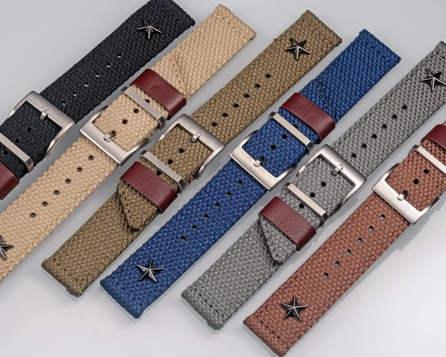 22mm / Large Wrist (7.1''-8.9''), no. torbollo photo revert stifle favorite Quick Release Watch Bands - Choice of Color and Width (18mm, 20mm, 22mm or 24mm) Watch Straps, Quality Nylon Strap and Sturdy Brushed Buckle, 