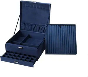 3-Layer Jewelry Box Storage Box Necklace Ring Bracelet Bracelet Earrings Watch Jewelry Storage Box Velvet Jewelry Box Jewelry Organizer for Women Jewelry affection handy electronically Box 