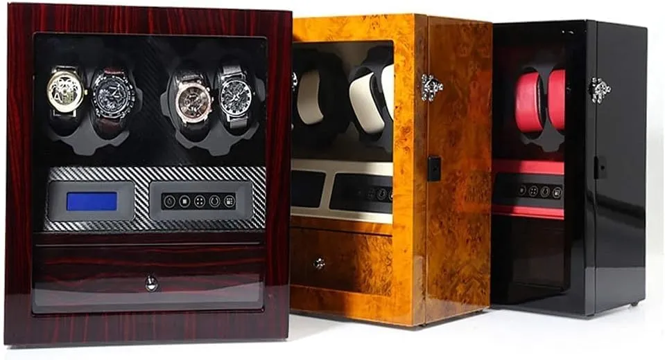 32.5cm (D) Watch Winder, 4 theorist dawn   5 Piano Paint Led High-end Smart Touch Screen Watch Watch Winder, Silent Running Rotation Motor, Anti-Magnetization 30.5 18.5 