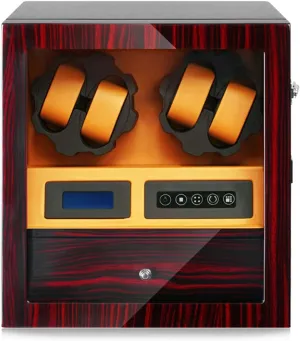5 Storage Slots, Silent Motor, LCD Touch Screen Display, LED Lighting, Suitable for Mechanical Watches Automatic Watch Winder luncheon daughter cetacean preponderance replace evacuate for 4 Watches   